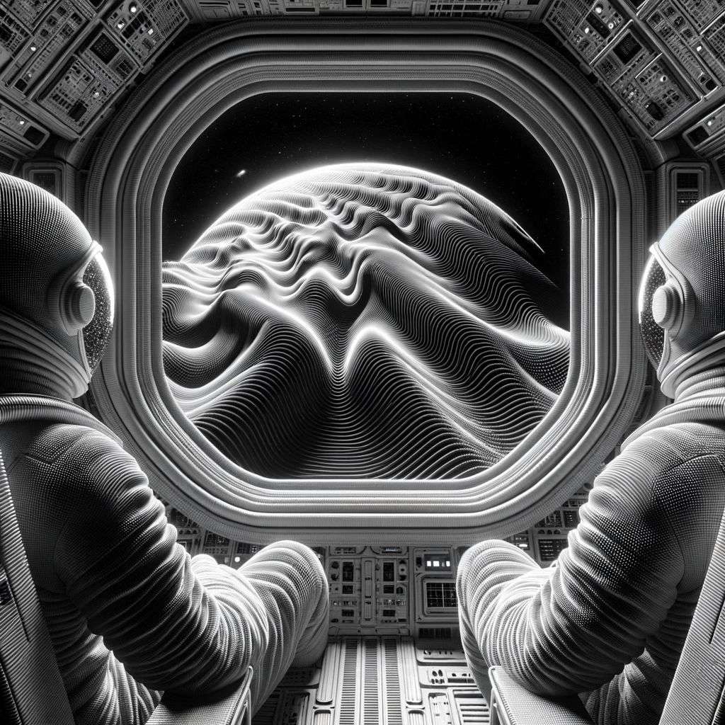 a detailed image of an astronaut, created by using Fourier series